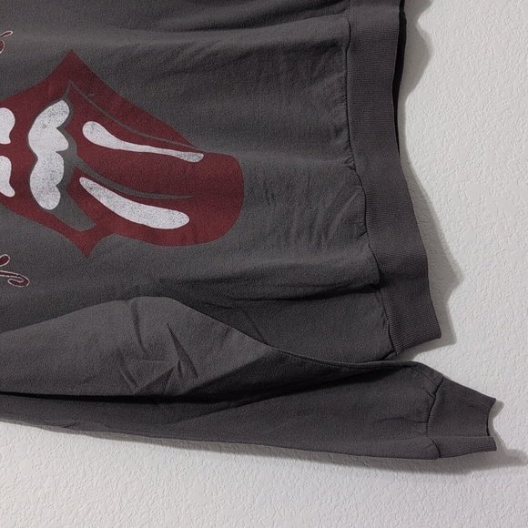 The Rolling Stones Thin Gray Sweatshirt Band Apparel Women's Size Large - Picture 2 of 9
